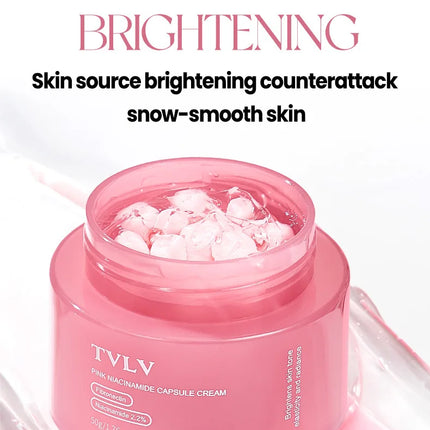 Pink Niacinamide Capsule Cream Moisturizing, Brightening, Delicate and Moisturizing Facial lotion Cream