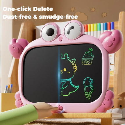 Kids LCD Drawing Tablet, Colorful Eye Protection Writing Board, One Touch Erase Cartoon Educational Graffiti Toy Birthday Gift