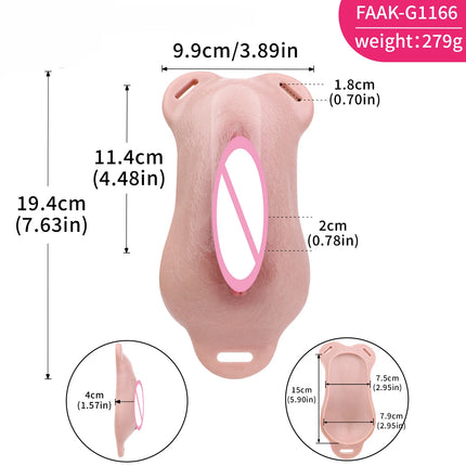 FAAK Male Hiding gaff Panties Male to Female Sex Toy Pads Strapon Insertable  Silicone Fake Vagina Clitoris Pads For Transgende
