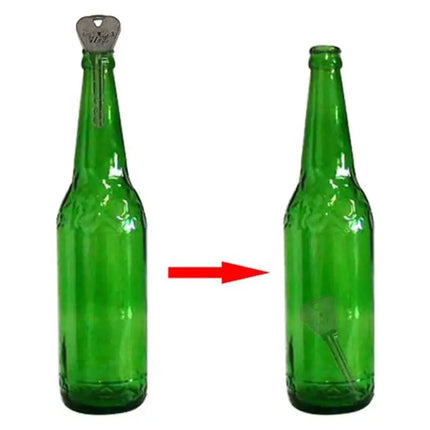 Folding Key Through Bottle Magic Trick Ring Penetration Gimmick Magic Prop Fun Magic Toy Easy to Play Gift for Kids Adults Party