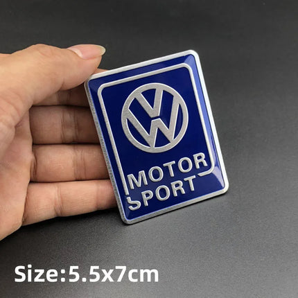 Volkswagen Series Aluminum Badge Car Body Stickers Decals For VW GTI Polo Golf Passat Tiguan Arteon Touareg Taigo Caddy Jetta CC