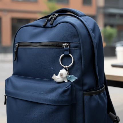 3Pcs 3D Design 3D Luminous Keychain Luminous Feature Resin Material Sea Lion Keychain Simple Design Creative Style