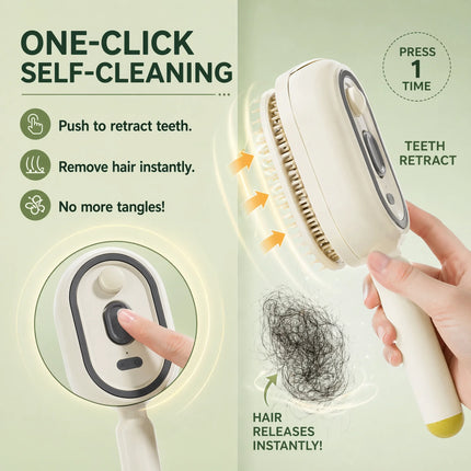 Electric Hair Spray Comb with Nano-Mist, Rechargeable Water & Essence Sprayer Brush, Soft Bristle Detangler for Women, Anti-Stat