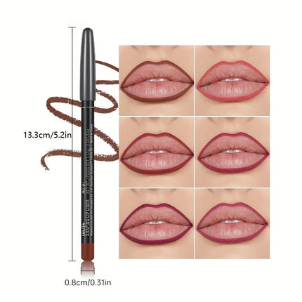 Velvet Matte Lip Liner Pencil, Smooth Long Lasting Waterproof Non-Fading Lip Makeup Pen, Perfect Gift for Women