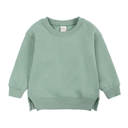 2026 Winter Spring Hoodies Pullovers Kids Boys Girls Clothes Korean Baby Thicken Fleece Sweatshirt Children's Clothing 6M-7T