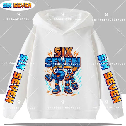 Autumn Children's Comfortable Hoodies 67 Six Seven Digit Print Kid Cute Fleece Sweatshirt Boys Girls Casual Fashion Sport Hooded