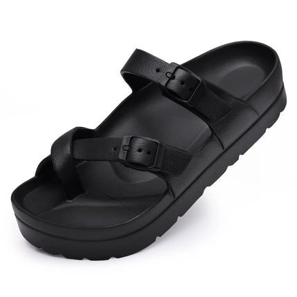KIDMI Womens Platform Sandals with Arch Support Women Sandals Outdoor Light Beach Sandal Woman Comfort Ultra Cushion EVA Slides