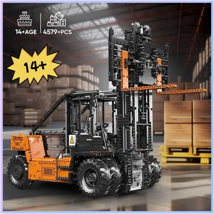 MOULD KING 17044 Technology 1:6 Heavy Duty Forklift Truck App-Controlled Building Blocks Set for Adults Boys