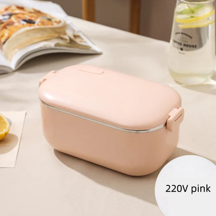 110V/220V/12V Electric Lunch Box Water Free Rice Cooker Car Lunch Heating Box Constant Temperature Bento Box Food Warmer 1L