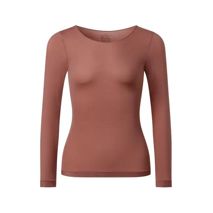 2 Pieces Seamless Thermal Underwear Set Women Long Sleeve Bottoming Top Long Johns Highly Elastic Autumn Winter Warm Thermal Set
