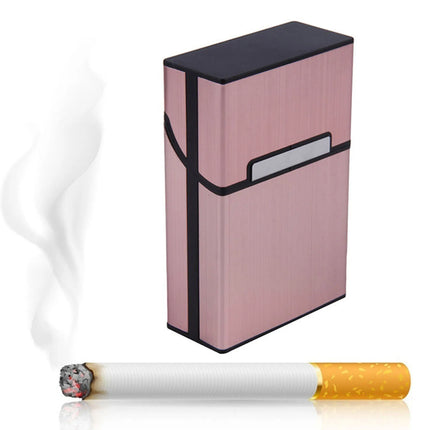 Aluminum Cigarette Case Portable 20 Cigarette Holder Stylish Metal Smoke Storage Box Container for Home & Business Use