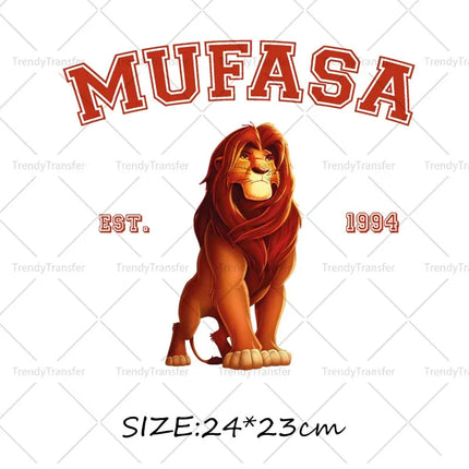 Hakuna Matata The Lion King Simba Iron on Transfers Thermal Patches on Tshirts Heat Press Stickers Decals for Clothes
