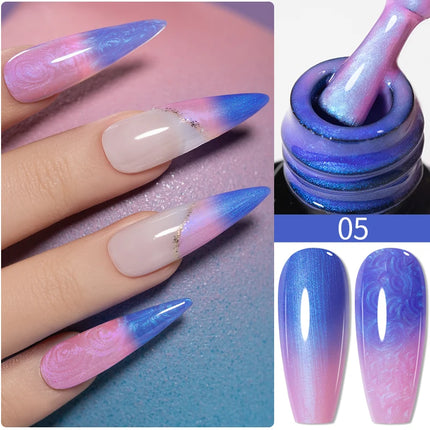 7.5ML Amber Moonlight Cat Magnetic Gel High Glossy Luxury Coffee Series Cat Eye Gel Soak Off UV Semi-Permanent Nail Art Varnish