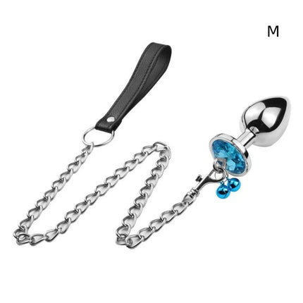 New Removable Butte Plug Stainless Steel Anal Plug With Bell Metal Chain Prostate Massager Adult Erotic Sex Toys Couples Women