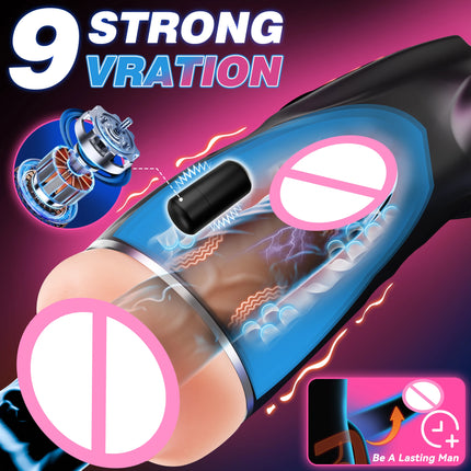 Sex Toys for Men Male Masturbator 3 Sleeves Pocket Pussy Penis Pump with 9 Sucking 9 Vibrating APP Control Adult Supplies