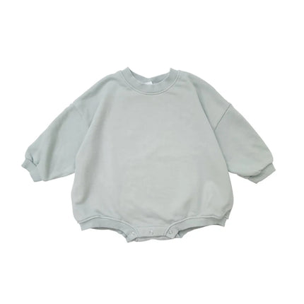 INS 0-18M Newborn Infant Baby Girl Boy Sweatshirt Romper Toddler Long Sleeve Basic Cotton Oversize Rompers Baby Clothes Jumpsuit