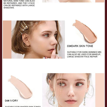 4Color Waterproof Full Coverage Concealer for Tattoos Scars Acne Marks Dark Circles Natural Finish Foundation for All Skin Tones