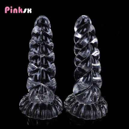 Huge Transparent Realistic Dildo Soft Crystal Jelly Anal Plug Strong Suction Cup Lesbian Masturbator Adult Sex Toy For Men Women