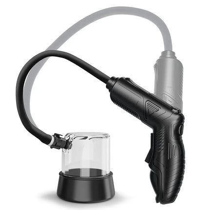 Men Electric Vacuum Pump Cup Trainer with Manual Suction Tube, Digital Handle and Adult Massage Accessories