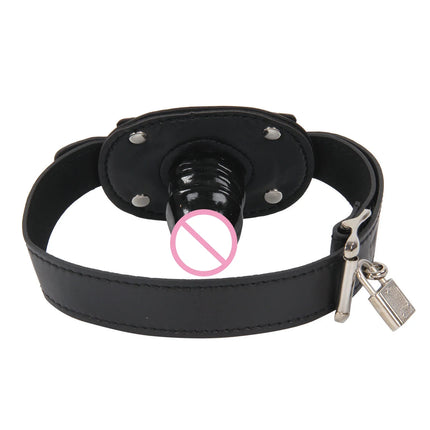 PU Leather Sensory Deprivation Head Harness Headgear Open Mouth Gag Removable Funnel Femdom BDSM Restraint Hood Roleplay