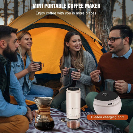 New 1500mAh Electric Coffee Grinder Externally Adjustable Type-C Charging Coffee Burr Grinder Bean Grinding Machine Coffee Maker