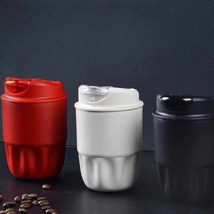 260ml Petal Coffee Tumbler, 316 Stainless Steel Vacuum Cup, Antibacterial & Wide Mouth, Double-Wall Thermos for Hot/Iced Drinks