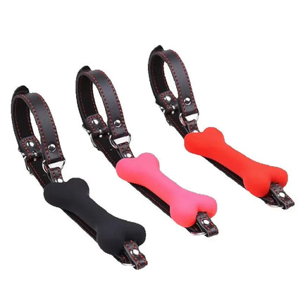 Silicone Bone Gag for women BDSM bandage Adult Lock Oral Mouth slave Fixation dog Stuffed chastity Flirting Sex Toys cosplay