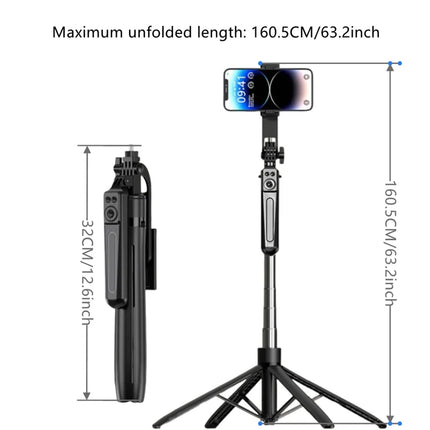 1800mm Bluetooth Wireless Selfie Stick Tripod Extendable Monopod Remote Shutter For iPhone Samsung Xiaomi Phone Holder
