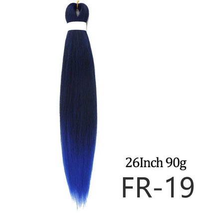 Pre-stretched long braided hair 26-inch crochet braided hair synthetic African Ombre giant Xpression braided hair