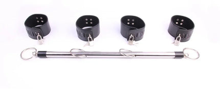 BDSM Kit Leg Spreader Bar Handcuffs Ankle Cuffs Bondage Restraints Open Mouth Gag SM Sex Toys For Couples Bedroom Adult Games