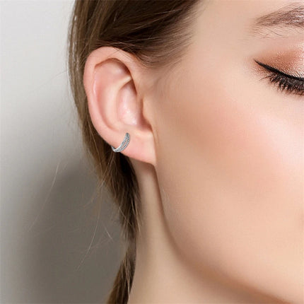 Real 925 Sterling Silver Star Earrings For Women Sparkling Zircon Ear Studs Luxury Fine Engagement Wedding Jewelry Gift For Girl