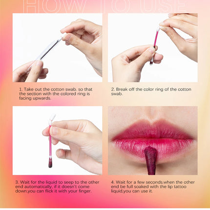 New Cotton Swab Lip Gloss Tattoo Lipstick Velvety Waterproof Matte Lip Gloss Portable Lip gloss Women Use Of Vacation Tourism