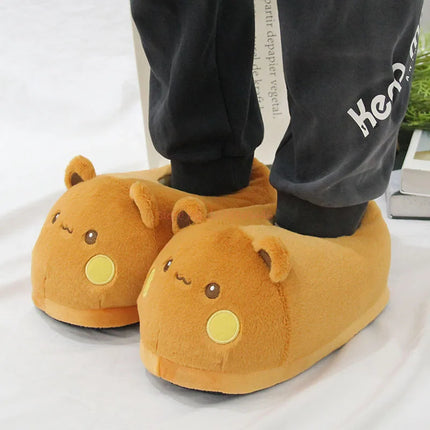 New Panda Bubu And Yier Plush Slippers Cartoon Panda Indoor Couple'S Warm Cotton Slippers Autumn And Winter Gift