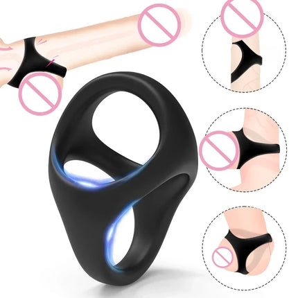 Penis Cock Ring on for Men Delay Ejaculation Erection Sex Shop Toys for Couple Sex Toy Penisring Man Dick Enlarger Rings