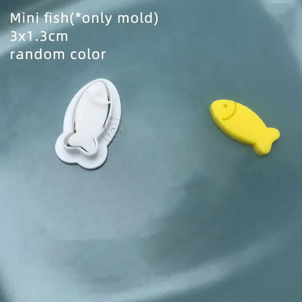 Cartoon Fish Cookie Mould Mini Cute Kids Cake Decorating Mould Fondant Cookie Embossing Mold Animal Cookie Cutter Baking Set