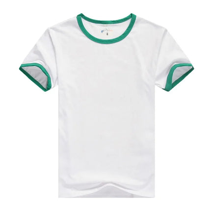 200g 32pcs Lycra Cotton Round Neck Short Sleeves T-shirts Ordinary Youth Collar Hooded Slims Smooths Silhouette Base Layer Top