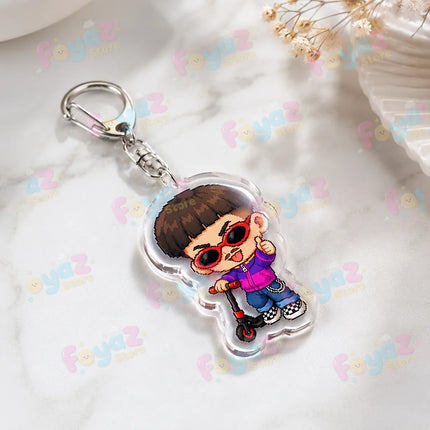 Rapper Oliver Tree Keychain for Accessories Bag Charm Ugly Is Beautiful Boy Music Key Chain Ring Jewelry Fans Gifts