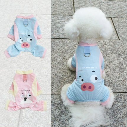 Dog Summer Four-Legged Ice Silk Cool Pet Clothes with Leash Attachment Cooling Pet Clothes