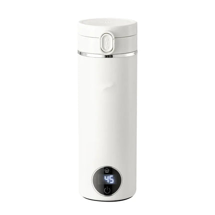 JFBONIN Portable Hinged Lid Electric Water Kettle Home Milk Temperature Adjusting Pot Quick Heating Stainless Steel Tea Maker