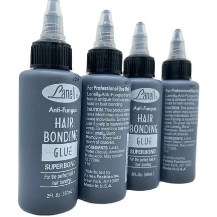 1pcs/2pcs 1Oz/ 2Oz/4Oz Lanell Black Hair Weaving Bond Anti-fungus Hair Bonding Glue SUPER BOND for the perfect hold in bonding