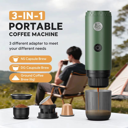 Zai xiao Portable Espresso Machine 3-in-1 Travel Coffee Maker for Camping Hiking Office Self-Heating with USB-C