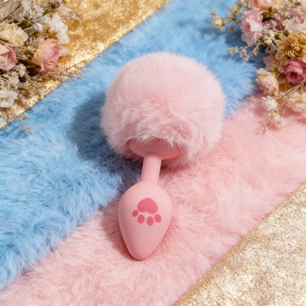 4 Sizes Cute Pink Cat's Paw Print Silicone Anal Plug Soft Tail Butt Plug Adult Game Anal Beads Erotic Cosplay Sex Toys For Women
