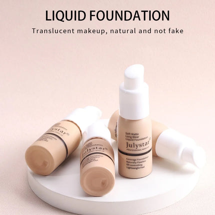 New Long Lasting Liquid Foundation Waterproof Oil Control Full Coverage Concealer Brighten Matte Moisturizing Primer Makeup Base
