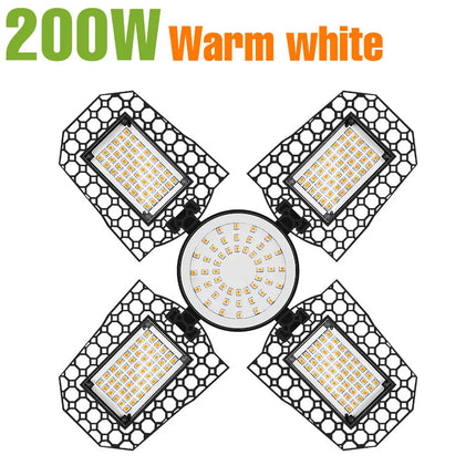 200W LED Garage Light Bulb E27/E26 Lamp 100W 150W Deformable Folding For Home Warehouse Workshop Basement AC85V-265V 3000K/6000K