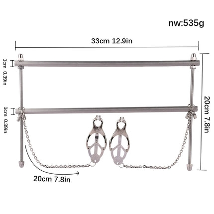 QKKQ Wearable Stainless Steel Breast Bondage Sexy Tools Chest Stimulate Nipples Massager BDSM Sex Toys Couple Erotic Accessories