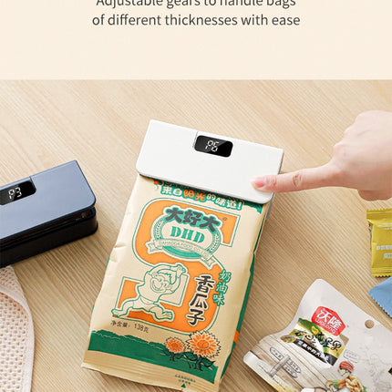 Mini Heat Sealer Plastic Bag Heat Sealing Machine Rechargable Plastic Storage Package Sealer Handheld Clip Bag Food Heat Sealer