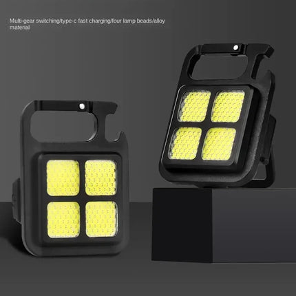 COB Flashlight LED Mini Protable Keychain Lamp High Bright Multifunctional Camping Lamp Outdoor Camping Torch Fishing Work Light