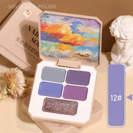 Solid Nail Polish Color Mud Gel Full Coverage Painting Nail Art Glue Mousse Creamy Texture Manicure Varnishes Solid UV Gel Plate