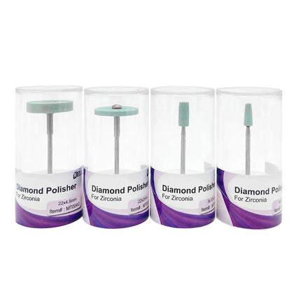 5pcs Dental Polisher Ceramic Diamond Grinding Head Stone Zirconia Ceramics Emax Crowns Grinder Quick Polishing Burs