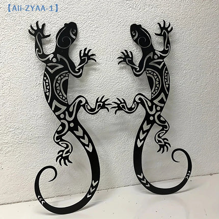 【ZYAA-1】1/2Pcs Iron Gecko Wall Decorations Suitable For Home Garden Courtyard Decor Door Frame Decoration